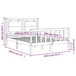 vidaXL Cadre de lit sans matelas 140x190 cm bois de pin massif