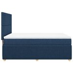vidaXL Sommier à lattes de lit avec matelas Bleu 160x200 cm Tissu