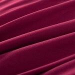 Vidaxl ensemble de housse de couette bordeaux 155x220/80x80 cm