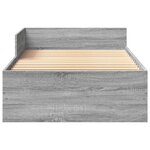 vidaXL Cadre de lit sonoma gris 100x200 cm bois d'ingénierie