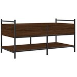 vidaXL Table basse chêne marron 99x50x50 cm bois d'ingénierie