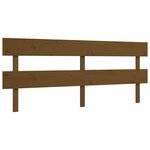 vidaXL Cadre de lit sans matelas marron miel 200x200 cm bois massif