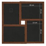 vidaXL Collage de cadres photo de photo 24x(13x18 cm) Marron foncé MDF