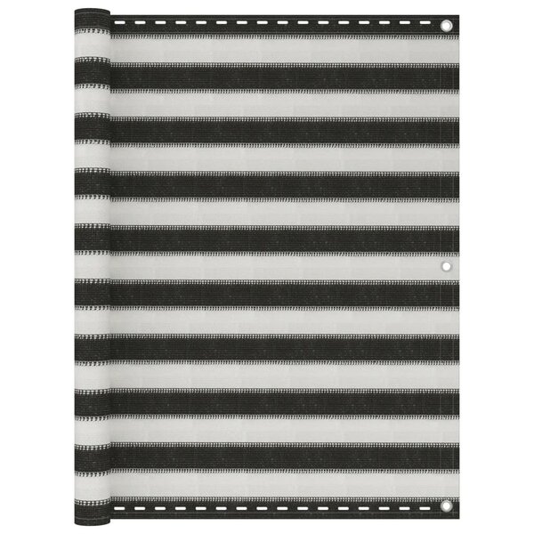 vidaXL Écran de balcon PEHD 120x600 cm Anthracite et blanc