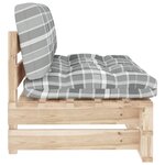 vidaXL Canapé central palette de jardin bois de pin imprégné