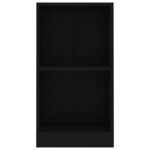Vidaxl bibliothèque noir 40 x 24 x 75 cm aggloméré