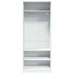 vidaXL Garde-robe blanc 80x50x200 cm bois d'ingénierie