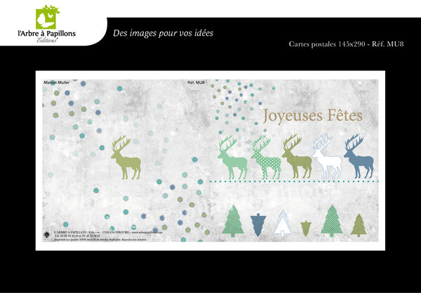 Carte double - fêtes - dessin marion muller