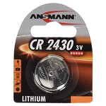 Blister de 1 pile bouton lithium CR2430 3 volt ANSMANN