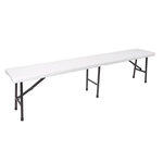 Perel Banc pliant  résistant aux intempéries  avec poignée  max. 400 kg  blanc
