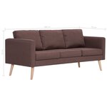 vidaXL Ensemble de canapé 2 Pièces tissu marron