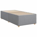 vidaXL Sommier à lattes de lit avec matelas Gris clair 100x200cm Tissu