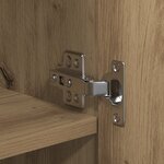 vidaXL Highboard artisan en chêne 70x42.5x185 cm en bois d'ingénierie