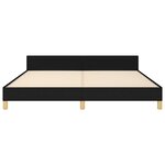 vidaXL Cadre de lit sans matelas noir 180x200 cm tissu