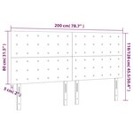 vidaXL Tête de lit à LED Marron foncé 200x5x118/128 cm Tissu