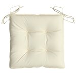 vidaXL Coussins de chaise lot de 4 blanc crème 50x50x7 cm tissu oxford
