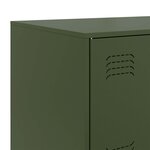vidaXL Buffet vert olive 67x39x73 cm acier