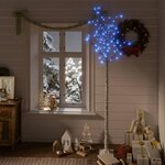 vidaXL Sapin de Noël 200 LED bleu Saule 2 2 m Int/Ext