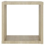 vidaXL Étagères cube murales 2 Pièces chêne sonoma 30x15x30 cm