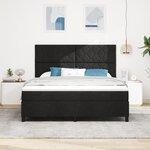 vidaXL Lit à sommier avec matelas et LED Noir 180x200 cm Tissu