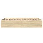 vidaXL Cadre de lit chêne sonoma 120x190 cm bois d'ingénierie