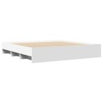 vidaXL Cadre de lit blanc 180x200 cm bois d'ingénierie