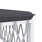 vidaXL Canapé d'angle de jardin avec coussins blanc tissu tissé