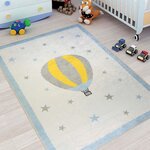 Tapis enfant MONGOLFIERE 120 x 160 cm - Bleu