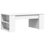 vidaXL Table basse blanc 102x55x42 cm bois d'ingénierie