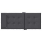 vidaXL Coussins de chaise à dossier haut lot de 6 anthracite