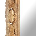 vidaXL Miroir sculpté à la main Marron 110x50 cm Bois de manguier