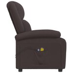 vidaXL Fauteuil électrique de massage Marron foncé Tissu