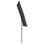 vidaXL Parasol de jardin avec mât en aluminium 180x110 cm anthracite