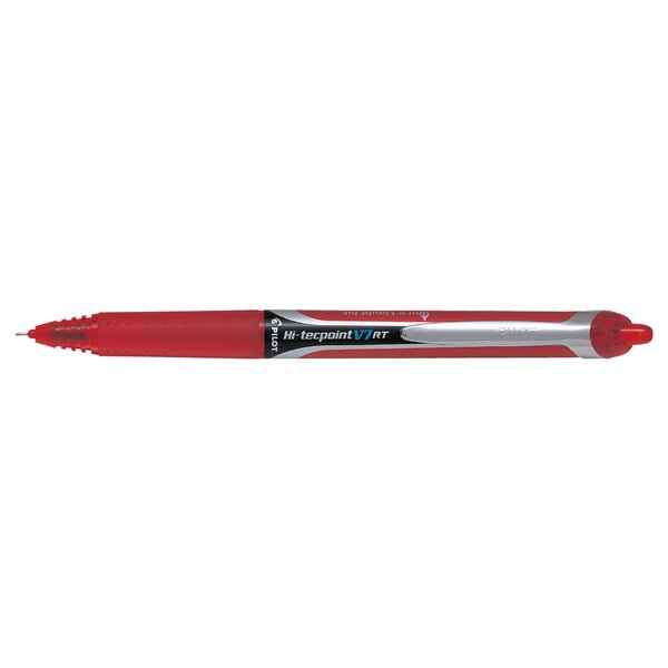Stylo roller à encre rétractable hi-tecpoint v7 rt trait 0 5 mm rouge x 12 pilot