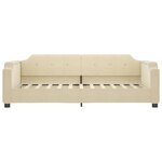 vidaXL Lit de jour avec gigogne et tiroirs sans matelas crème 90x200cm
