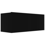 vidaXL Ensemble de meubles TV 8 Pièces Noir Bois d'ingénierie