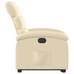 vidaXL Fauteuil inclinable électrique crème tissu