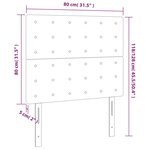 vidaXL Tête de lit à LED Crème 80x5x118/128 cm Tissu
