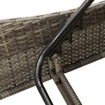 vidaXL Chaise longue avec coussins gris 114x205x73 cm résine tressée