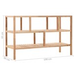 vidaXL Étagère de salle de bain Bois de noyer massif 100x40x65 cm