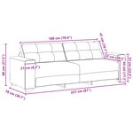 Canapé 3 places taupe 180 cm en tissu vidaXL