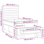 vidaXL Sommier à lattes de lit avec matelas Vert foncé 100x200 cm