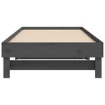 vidaXL Lit coulissant sans matelas gris 2x(100x200) cm