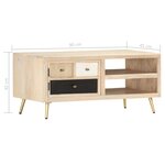 vidaXL Table basse 90x45x40 cm Bois de manguier massif