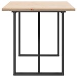vidaXL Table à manger cadre en O 140x80x75 5 cm bois pin massif fonte