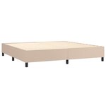 vidaXL Sommier à lattes de lit avec matelas Cappuccino 200x200 cm