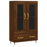 vidaXL Buffet haut chêne marron 69 5x31x115 cm bois d'ingénierie