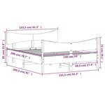 vidaXL Cadre de lit sans matelas 150x200 cm bois de pin massif