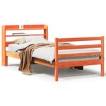 vidaXL Cadre de lit sans matelas cire marron 90x200 cm bois pin massif