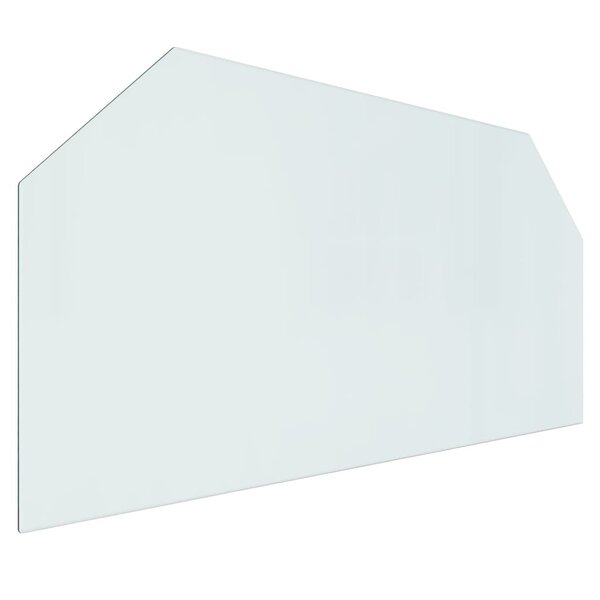 vidaXL Plaque de verre pour cheminée hexagonale 120x60 cm